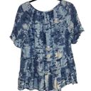 BEACH LUNCH LOUNGE Women's Akia Tie-dye Tiered Top In Water Art Small Photo 2