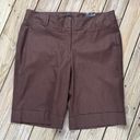 Lane Bryant  Linen Blend Knee Length Bermuda Shorts Brown Size 26. NEW Photo 0