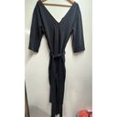 Natori  Mia Sanded Jersey Tie-Waist
Jumpsuit V-Neck Black Gray large new Photo 1