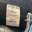 C’EST TOI  Black Label mid rise button fly down wide flare jeans bell bottom 5 26 Photo 13