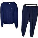 H&M  Sweatshirt Hoodie and Sweat Pants Navy Blue Smile Logo Size Small Photo 0