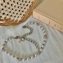 American Vintage Vintage “Laetitia” Silver Purple Pearl Necklace Chunky Chain Clasp Crown Y2K Photo 9