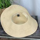 David & Young Tan & Blue Paper Wide Brim Woven Straw Sun Summer Hat OS Photo 2