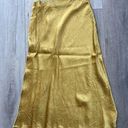 Babaton  Slip Satin Midi Skirt in Gold Photo 0