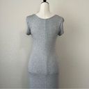 See You Monday  Gray Bodycon V-neck Midi Dress Photo 6