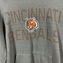 Majestic  Women's NFL Cincinnati Bengals Football Charcoal Hoodie Sweatshirt with Photo 1