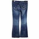 Bongo  Women Jeans Y2K Sz 11 32x32 Low Rise Bootcut Whisker Pockets 2000s Blue Photo 1