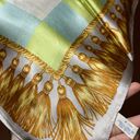 Beautiful Vintage Silk Scarf. Green Photo 5