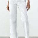 ZARA White High Rise Straight Leg Jeans Photo 0