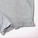 The Loft  Light Gray Mid-rise Ruffle Hem Side Zip Fabric Shorts Photo 5