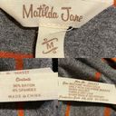 Matilda Jane  Womens Shirt Tunic Windsong Tee Gray Orange Stripe Medium Photo 9