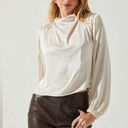 ASTR NWT  THE LABEL Meilani Mockneck Top in Champagne Photo 0