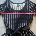 Gabby Skye  Knit Sweater Dress Size M Soft  Fit & Flare Striped Taupe Graphite Photo 5