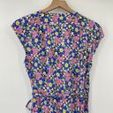 J.Crew  Fabrizia Floral Print Midi Wrap Dress Tie Waist V Neck Surplice Womens S Photo 7