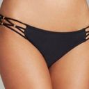 PilyQ NEW  Onyx Black Braided Teeny Bikini Swim Bottoms Photo 0