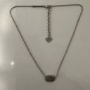 Kendra Scott  Elisa Platinum Drusy Pendant Silver Rhodium Chain Necklace Photo 1