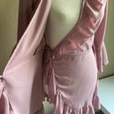 Pretty Little Thing Size 4 mauve ruffle wrap dress Photo 3