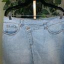 Hunter McGRADY ALL WORTHY Asymmetrical Front Wrap Denim Skirt Size 14 Photo 3