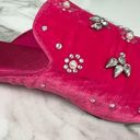 White House | Black Market  Pink Velvet Crystal Embellished Pointed Regency Mules 7 Photo 1