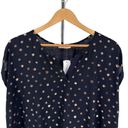 The Moon Full Maternity Reece Mixed Material Top Navy Copper Dot 2X NWT StitchFix Photo 3