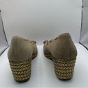 Ralph Lauren  Tan Cambree Tassel Bow Braided Woven Gold Heel Wedge  Womens Sz 8 Photo 6