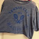 Nordstrom WORN ONCE Blue Malibu Tennis Graphic T Shirt, Cropped, Size XL Photo 3