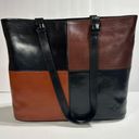 Patricia Nash Braden Tote Purse Black Tan Leather Colorblock Large NWT Photo 1