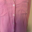 Joie  pink & white gingham button down shirt size S Photo 4