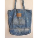 American Eagle  Womens Jean Denim Bag Shoulder Tote distressed Ladies Pur… Photo 1