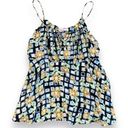 Vintage 90s Floral Drawstring Tank Top Blue Size L Photo 0