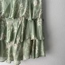 Banana Republic Green Floral Silk Skirt Photo 1