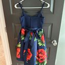 Teeze Me Navy Floral Homecoming Dress Photo 1