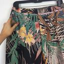 ZARA  Tropical Printed Crop Satin Straight High Waist Trousers Pants Small Photo 8