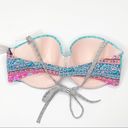 Shade & Shore  Bikini Top Multicolored Bikini Swimsuit Top Size 34D NEW Photo 8