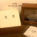 Coach -  small silver earrings in box NWT Photo 0