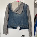 Black Rivet  Women's Gray and Blue Denim Hoodie Jacket Size Medium Photo 83