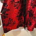 In Bloom  by Jonquil I Floral Full Length Satin-Like Belted Robe w Velvet Sleeves Photo 9