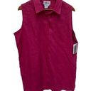 Style & Co  Collections Top Sz 16 100% Linen NWT Button Down Sleeveless Collared Photo 0