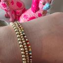 Set Of 3 Gold Beaded Bracelets Photo 1