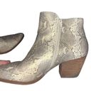 Coconuts by Matisse Astoria pointed toe stacked block heel bootie cream & gold 8 Photo 7