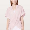 Lululemon  Long Weekend Wrap Transformable Mesh Sweater in Misty Pink One Size Photo 3