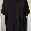 Eileen Fisher  Short Sleeved Tee T-Shirt Top Solid Black Tencel Women's Medium M Photo 0