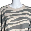 American Eagle  Sweatshirt Womens Small Cream Gray Zebra Print Jegging Fit Lounge Photo 3