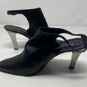 Ralph Lauren Collection Purple Label Leather Slingback Heels Size 10 Black Photo 9