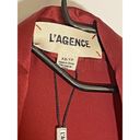 L'Agence NWT  Satin Burgundy Long‎ Sleeve Top with Tie Front, Size XS Photo 1