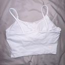 Musesonly White Cropped Workout Top Photo 1