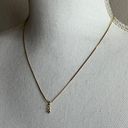 Dainty faceted rhinestones gold tone necklace Photo 5