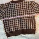 Lush Clothing LUSH Danah Pocketed Crop Houndstooth Cardigan Jewel Buttons Photo 6