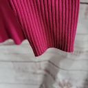 August Silk  Barbie Pink Ribbed Keyhole 3/4 Sleeve Women's Blouse Size Large Photo 4