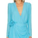 NBD  Milly Chiffon Wrap Top Bodysuit Pastel Blue MEDIUM Ballet Sheer $178 NEW Photo 0